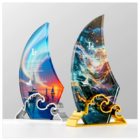 禮品訂造帆船水晶金屬獎座紀念品